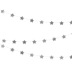 Slv Stjerne Guirlande 3,6 M.