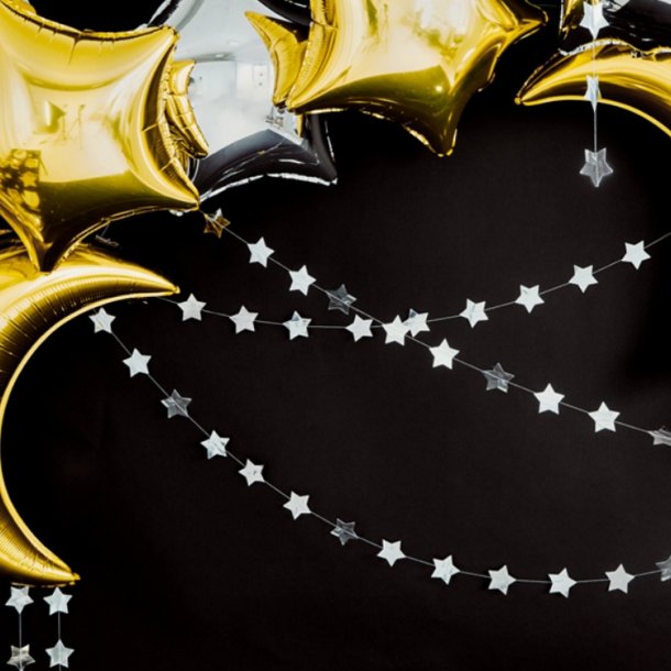 Slv Stjerne Guirlande 3,6 M.