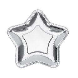 Slv Stjerne Tallerkener 18 Cm./6 Stk.