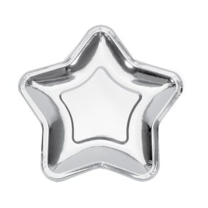 Slv Stjerne Tallerkener 18 Cm./6 Stk.