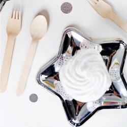 Slv Stjerne Tallerkener 18 Cm./6 Stk.