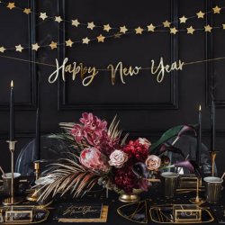 Guld Stjerne Guirlande 3,6 M.