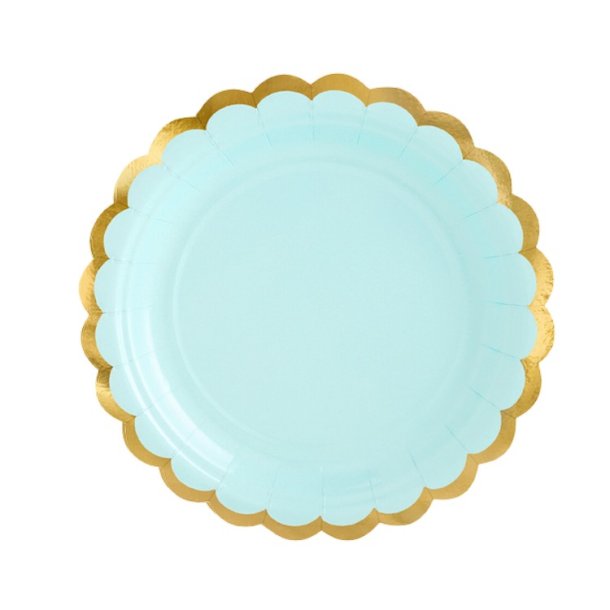 Mint M. Guldkant Tallerkener 18 Cm./6 Stk.