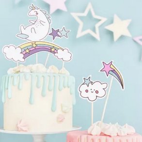 Enhjrning Store Kagepinde/ 5 stk.