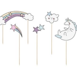 Enhjrning Store Kagepinde/ 5 stk.