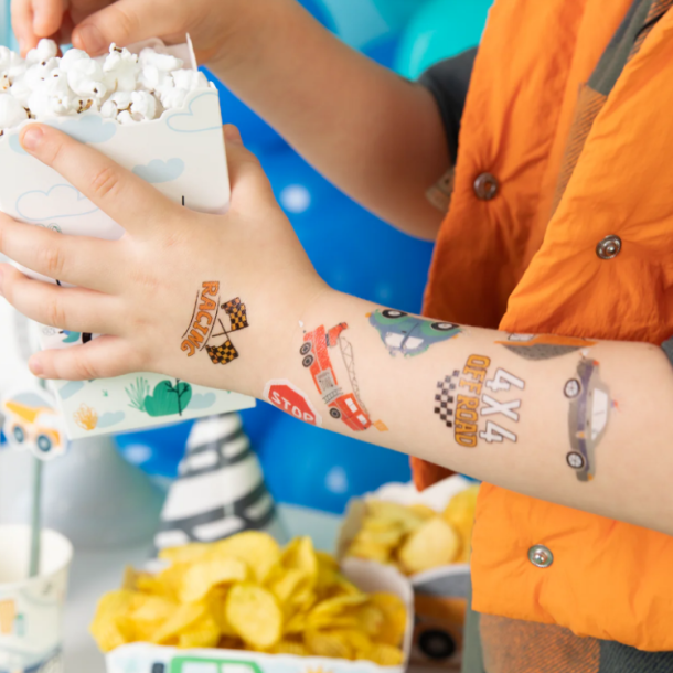 Falske Tatoveringer "Seje Kretjer" / 17 stk.