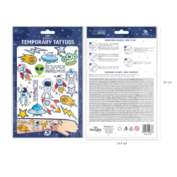 Falske Tatoveringer "Space" / 19 stk.