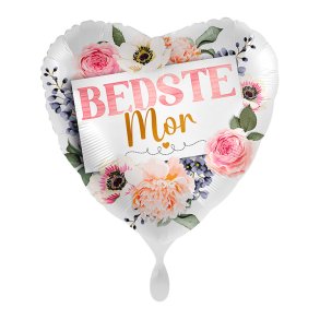 Hjerteformet Folieballon 43 cm. / Bedste Mor