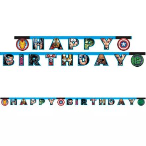 Avengers HAPPY BIRTHDAY banner