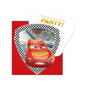 Cars 3 Indbydelser / 6 stk. 