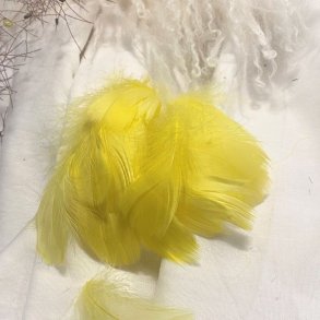 Dekorations Fjer/Gul