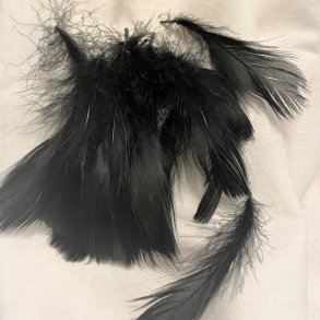 Dekorations Fjer/Sort