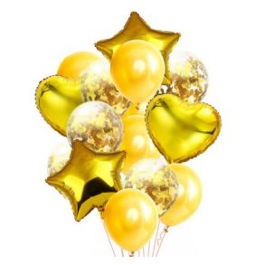 Ballon Mix 14 stk. /Guld