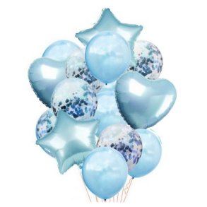 Ballon Mix 14 stk. / Lysebl