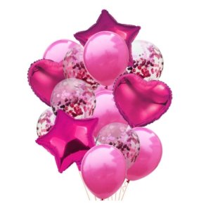 Ballon Mix 14 stk. /Hot Pink