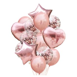 Ballon Mix 14 stk. / Rosegold