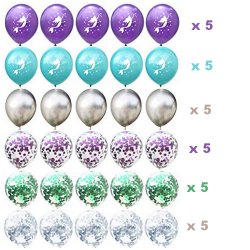 Havfrue Latex Balloner/32 dele