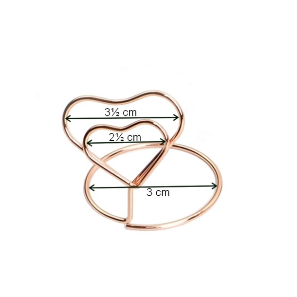 Bordkortholder Hjerte/ Rosegold