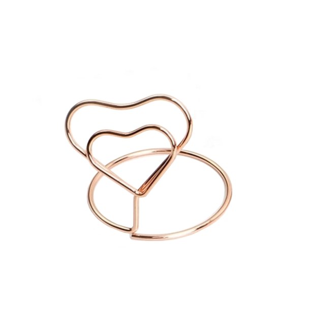 Bordkortholder Hjerte/ Rosegold