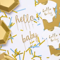 Guld Alfabet Kagetop (53stk.)