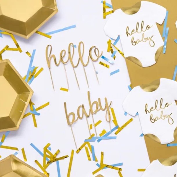 Guld Alfabet Kagetop (53stk.)