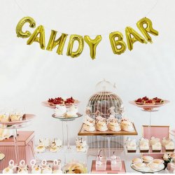 Candybar Folieballon / Guld