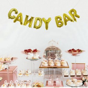 Candybar Folieballon / Guld