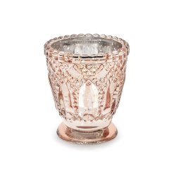 Rosegold Fyrfadstage 8 cm./ 4 Stk. 