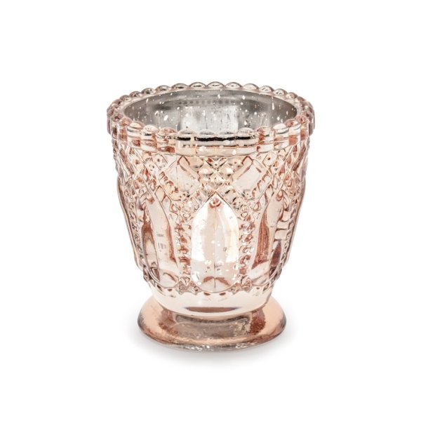 Rosegold Fyrfadstage 8 cm./ 4 Stk. 