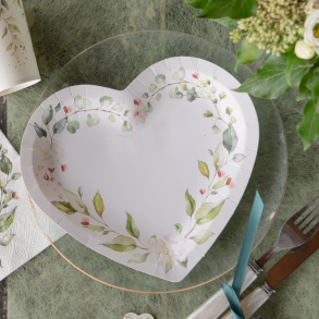 Botanik Hjerte Tallerkener 22 / 10 Stk. 