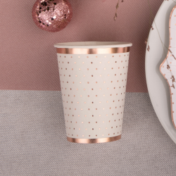 Rosegold Dot Papkrus/ 10 Stk.