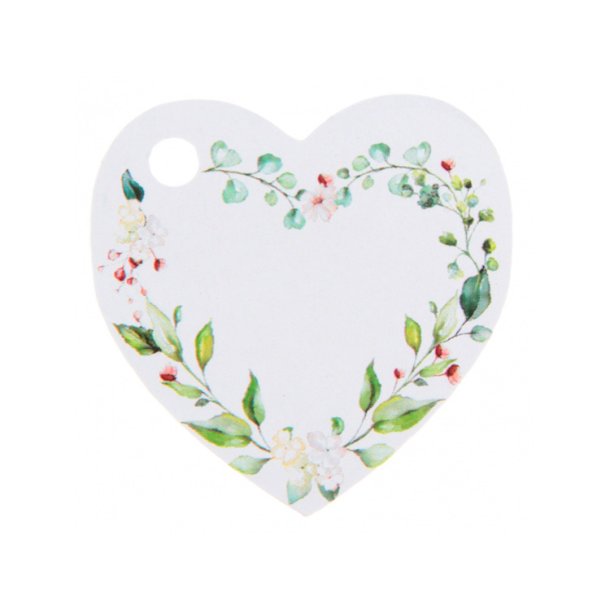 Botanik Hjerte Bordkort / 10 stk.