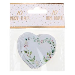 Botanik Hjerte Bordkort / 10 stk.