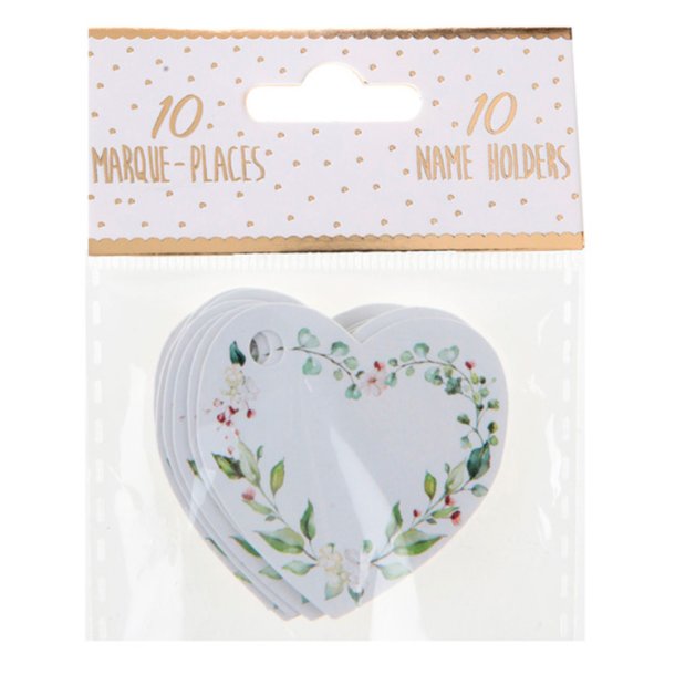 Botanik Hjerte Bordkort / 10 stk.