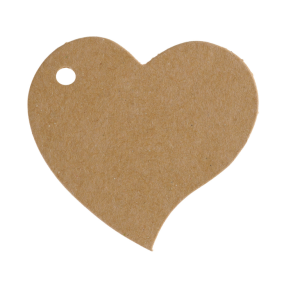 Bordkort Natur Hjerte / 10 Stk. 