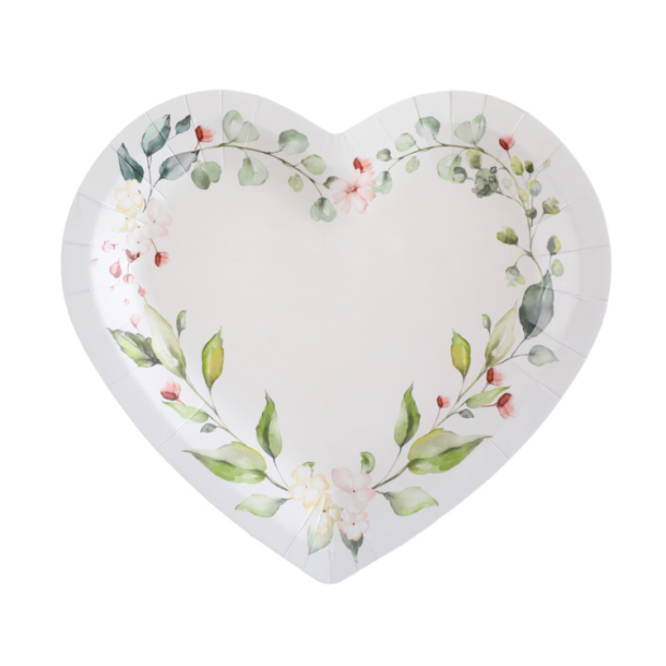Botanik Hjerte Tallerkener 22 / 10 Stk. 