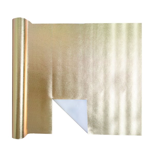 Bordl�ber Metallic Guld m. Afrivningslinjer / 40 cm. x 4,8 m.