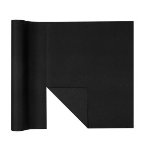 Bordl�ber Airlaid Sort m. Afrivningslinjer / 4,8 m.