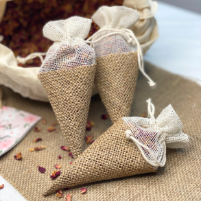 Jute Hessian Krmmerhuse / 4 stk.