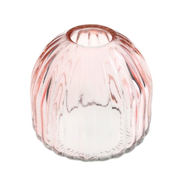 Rund Vase Lyser�d � 8 x 7 cm.