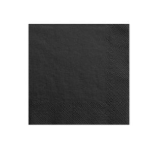 Servietter Sort 33 x 33 Cm./20 Stk.