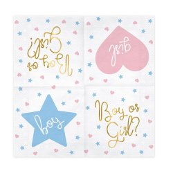 "Boy or Girl" Servietter /20 Stk. 