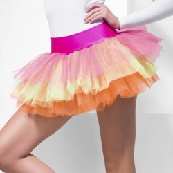 Tylskrt Multifarvet Neon / Onesize