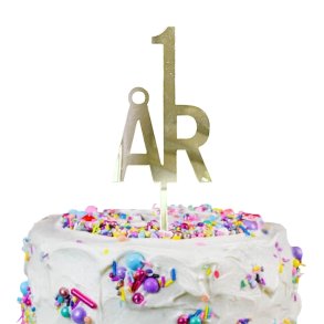 Kagetopper Tal 1-10 /Guld Spejlakryl