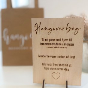 Hangoverbag Skilt/ Birketr 11x 13 cm.