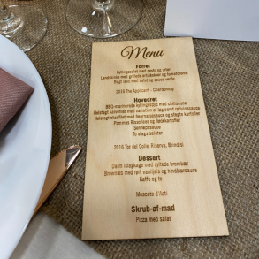 Menukort Birketr 9x16 Cm. 