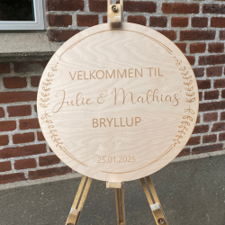 Velkomstskilt Birketr/ 48 Cm.