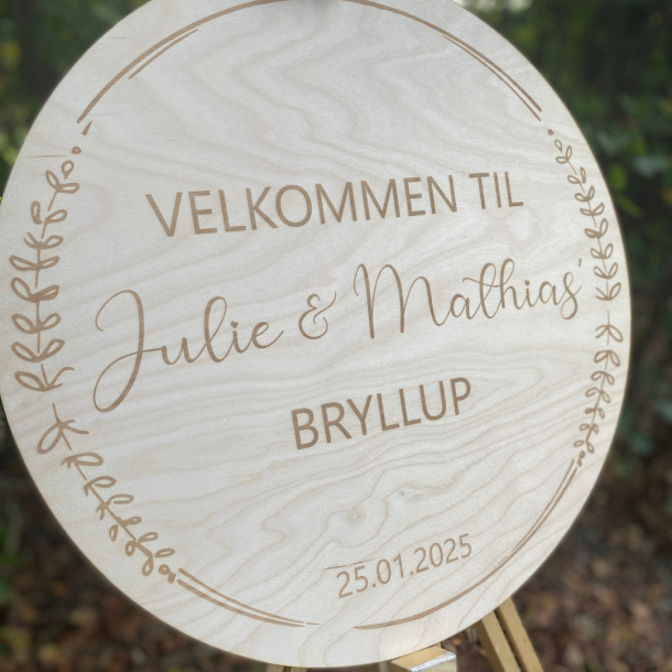 Velkomstskilt Birketr/ 48 Cm.
