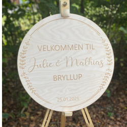 Velkomstskilt Birketr/ 48 Cm.
