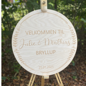 Velkomstskilt Birketr/ 48 Cm.